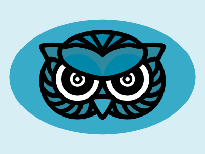 Blue Owl blue branding identity illustration logo owl