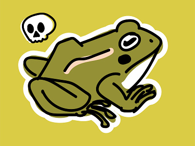 Frog sticker frog frogs illustraion illustration art illustrator sticker stickers