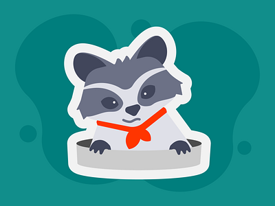 Trash Panda animal branding design illustration mascot raccoon raccoon in the trash trash panda vector