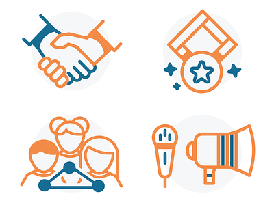Icons WIP — commitment, motivation, teamwork, communication badge commitment communication design handshake icon icon pack icon set icons illustration motivation teamwork ui ui ux vector web