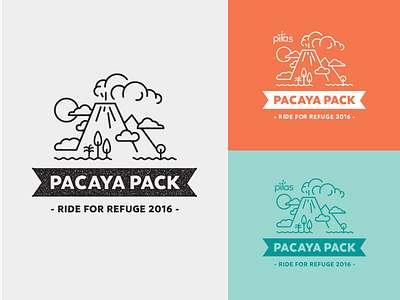 Pacaya Pack illustration lines logo volcano