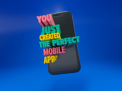 mobile typography 2d 3d 3d animation 3d art 3d artist 3d artwork 3d modeling after effects animation c4d cinema 4d illustration iphone 3d logo mobile animation mobile typography motion design ui