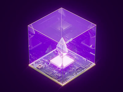 Crypto Chip 2d animation 3d animation after effects animation cinema 4d crypto design etherium gif glow isometric isometric animation isometric illustration loop nft