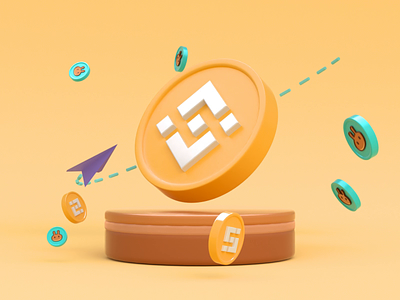 BNB coin 3d 3d animation after effects animation blockchain bnb c4d c4d animation character clay 3d clay render coin animaiton crypto crypto animation crypto wallet gif isometric 3d loop motion design nft