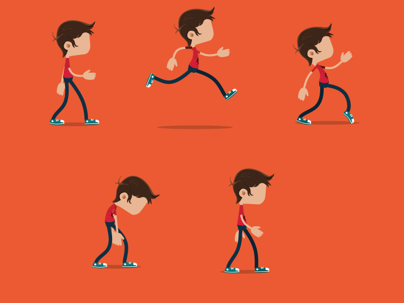 Character Cycles ae animation characters cool cycles gif run tired walk
