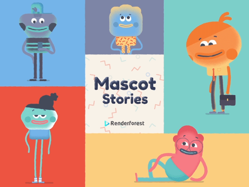 Mascot Stories 2d character animation characters colors design mascot monsters motion design shape layers