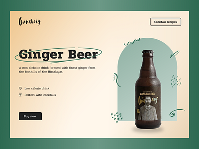 Gunsberg Ginger beer - Landing page