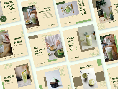 Matcha Shine - Social Media Post Templates sale