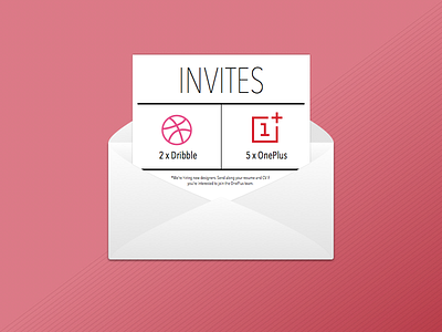 INVITES for Dribbble and OnePlus One