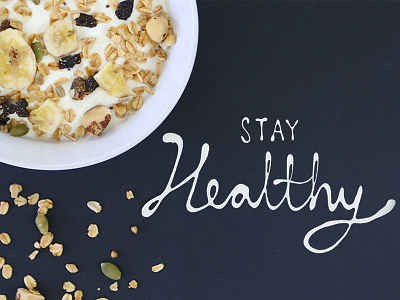Food Typography for Nestle - Stay Healthy advertising brand campaign food nestle social media typography yoghurt