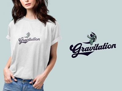 Logo Design for Gravitation Industries astronaut brandidentity branding clothing design graphic graphic design illustration logo planet space