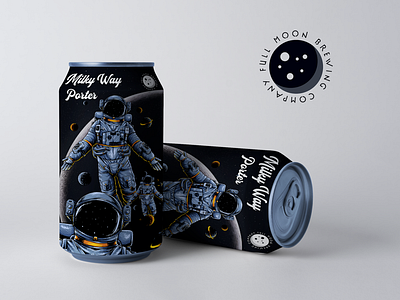 Can Design for Full Moon Brewing Co.