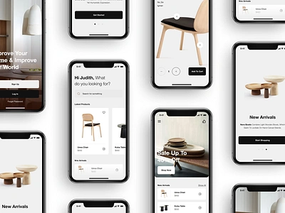 Furniture IOS App app clean concept details furniture app ios iosapp layout minimal onlinestore store ui ux