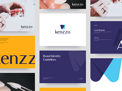 Kenzzo Logotype Rebrand brand identity branding dental clinic dentist icon logo logodesign logotype luxia mark rebrand symbol typography vector visual identity