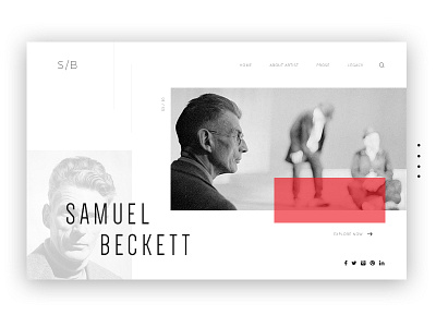 Beckett Minimal bw colors contrast design details minimal theme ui ux web