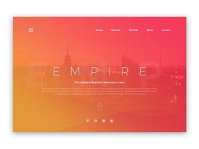 Empire UI Concept clean colors design gradients modern simplicity ui ux web