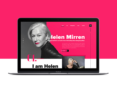 Helen Mirren Personal Website colors design helen landing layout mirren page personal ui ux web