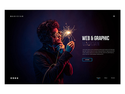 Magician. Portfolio UI Concept clean design layout modern portfolio ui ux web website