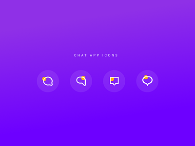 Chat App Icons app colors design gradient icons minimal ui ux