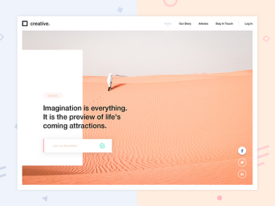 Creative Newsletter design layout minimal newsletter quote ui ux website white