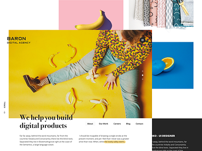 BARON Digital Agency agency colors desig design details layout ui ux website