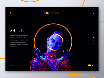 VISUAL colors concept design layout minimal qoute ui ux website