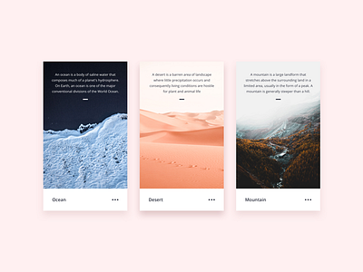 Cards UI Exploration aesthetic app cards ios layout minimal nature typography ui ux