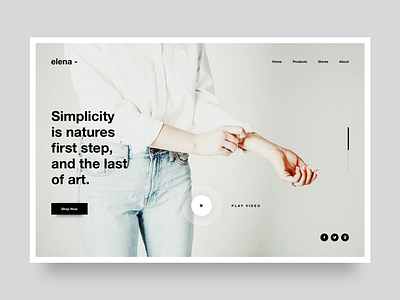 elena - clean interactions layout page product simplicity ui ux website