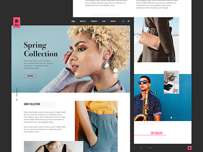 MODA bold clean design fashion layout modern online shop store ui ux web