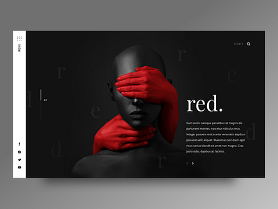 red. color dark design details layout photography red tadder ui ux web