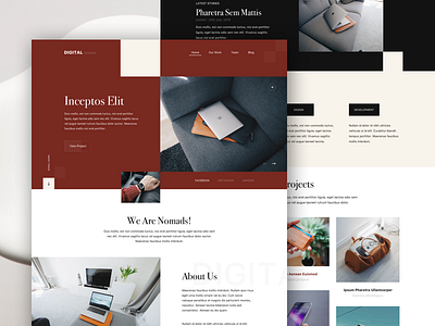 DIGITAL nomad agency design homepage interface landing layout simple studio ui ux web website