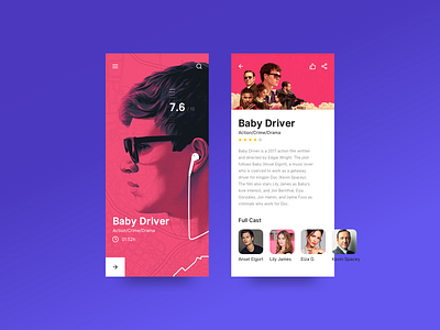 Movie App UI Exploration color concept interaction ios layout mobile movie movie app ui ux