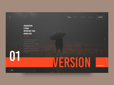 Version clean interface layout minimal photography red ui ux version web webdesign