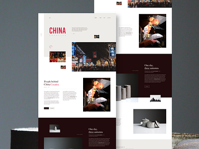 China Creative adobexd china clean colorful concept creative details exploration grid layout interface design landing page layout minimal modern photography typography ui ux web webdesign