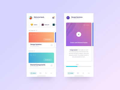 Online Courses app clean colors concept concept app courses details education app exploration interaction design ios layout ui ux