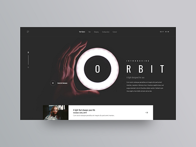 Orbit clean concept design details interaction interface landing layout light minimal modern product shop ui ux web website