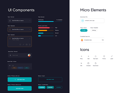 ToDo App UI Exploration app application clean concept dark details interaction interface ios layout minimal modern task app to do tracking ui ux