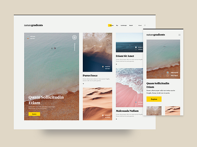 NatureGradients clean colors concept design details gradient gradient color interaction interface landing layout minimal modern ui ux web website