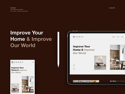 ZANAT Rebrand art direction brand identity concept craft design details interaction ios app landing layout minimal rebranding ui ux visal identity website zanat