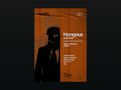 Hangout Sessions poster branding color design flyer graphic logo music poster type typography vector