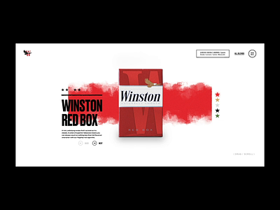 Winston Cigarettes animation branding color design mobile typography ui ux web website