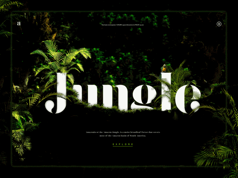 Welcome to the jungle animation design jungle nature project shot ui ux web