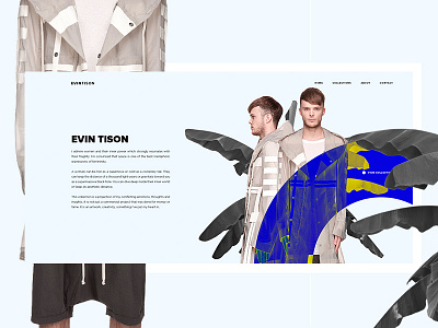 Collection Evin Tison pt. 2 clean collection fashion interface minimalism ui ux website