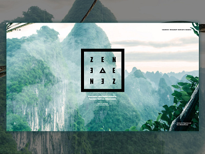 Zen creative studio design landing nature project shot studio ui ux web zen