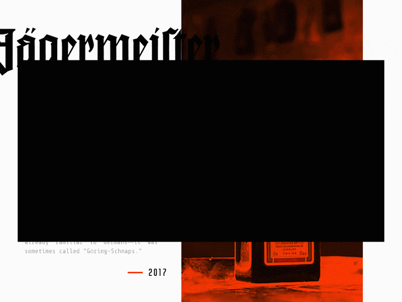 Jägermeister animation design drinks gif product ui userinterface ux visual web