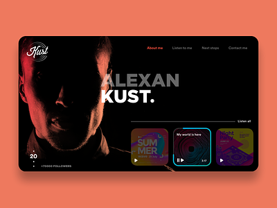 DJ Website app concept app design design dj djs landing page product design ui ui design ui ux ux web design website websites