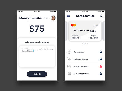 Wallet App app concept app design design money money transfer ui ui ux ux wallet wallet app