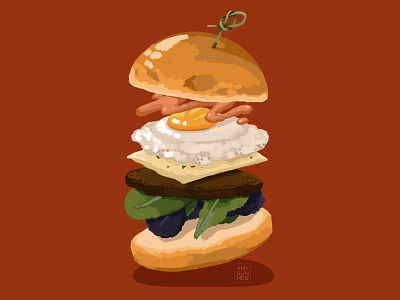 Custom Burger burger food food and drink food illustration illustration procreate