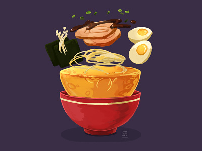Ramen food food and drink food illustration illustration noodles procreate ramen