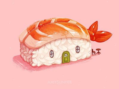 Sushi home 01 design food food illustration illustration sushi
